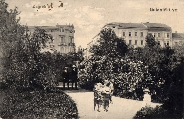 Botanički vrt, Mihanovićeva ulica, oko 1910. godine